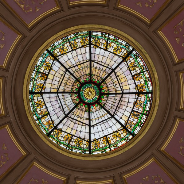 Stained glass under the rotunda of the Alabama State Capitol