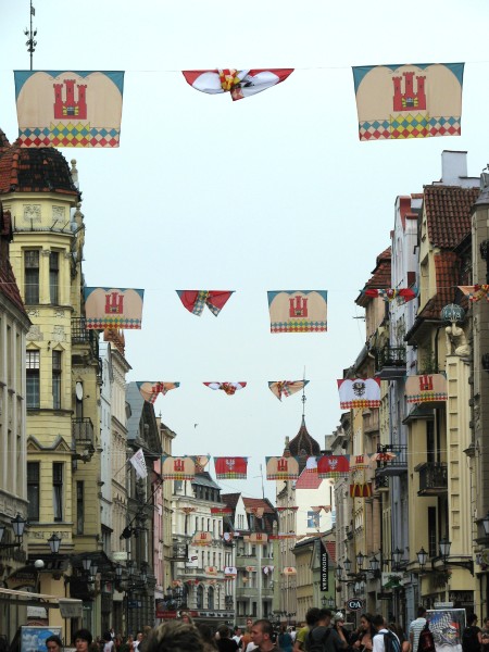 Main street in Toruń (ul. Szeroka)
