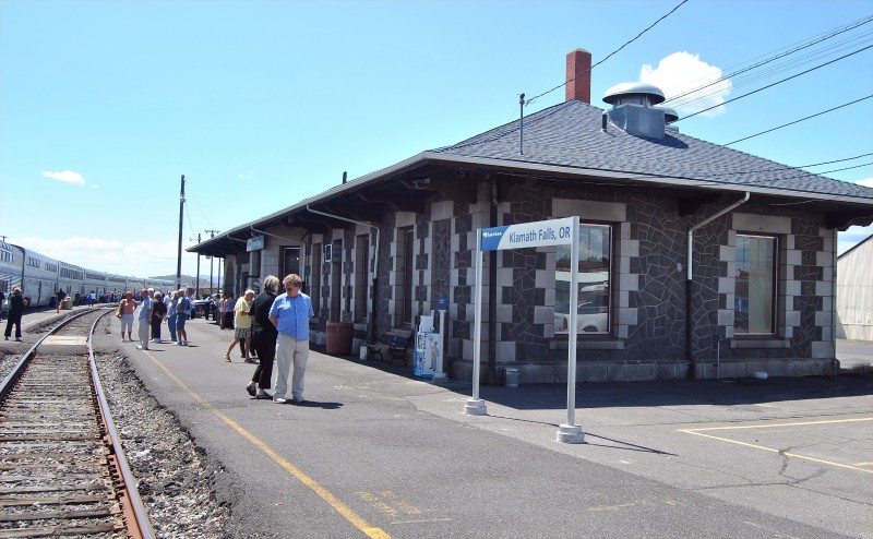 The Klamath Falls Amtrak station