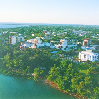 Aerial shot of Darwin